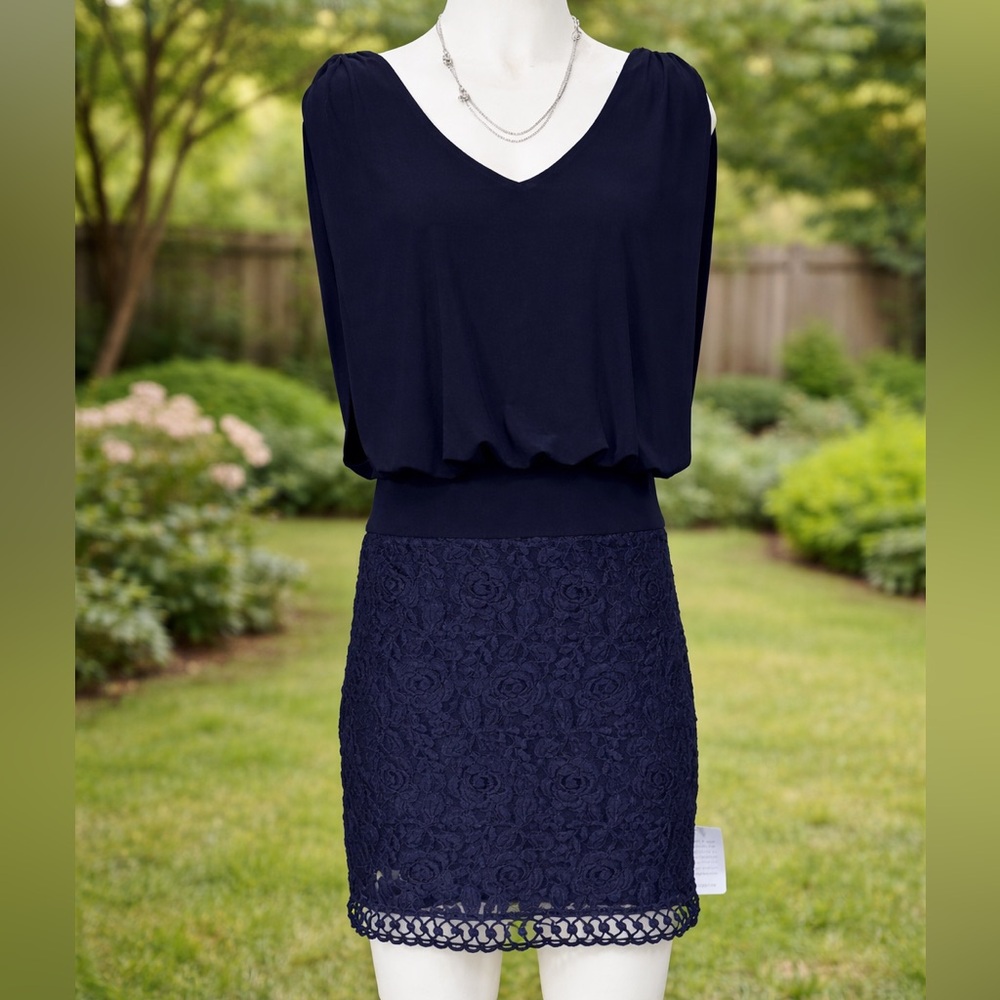 Laundry By Shelli Segal Navy Mini Dress